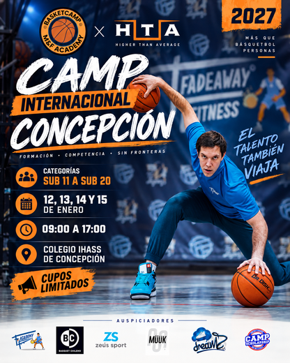 HTA basketball Camp X FadeAway Fitness 12 al 15 de Enero 2027