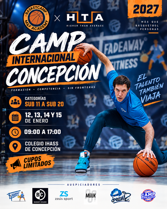 HTA basketball Camp X FadeAway Fitness 12 al 15 de Enero 2027