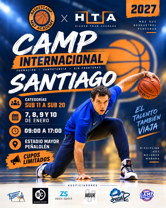 HTA basketball Camp X FadeAway Fitness 7 al 10 de Enero 2027