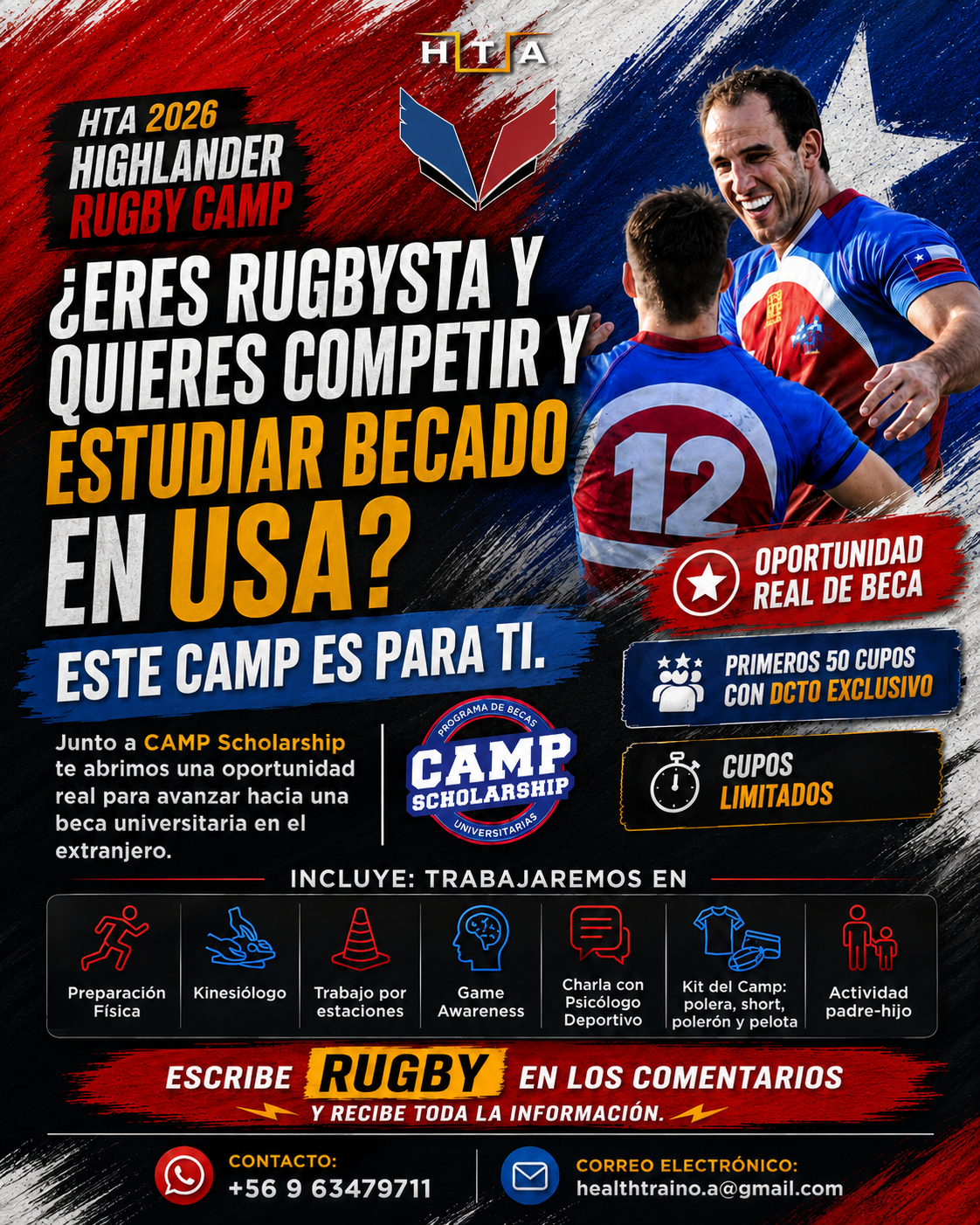 Highlander Rugby Camp By HTA, 10, 11 y 12 de Julio