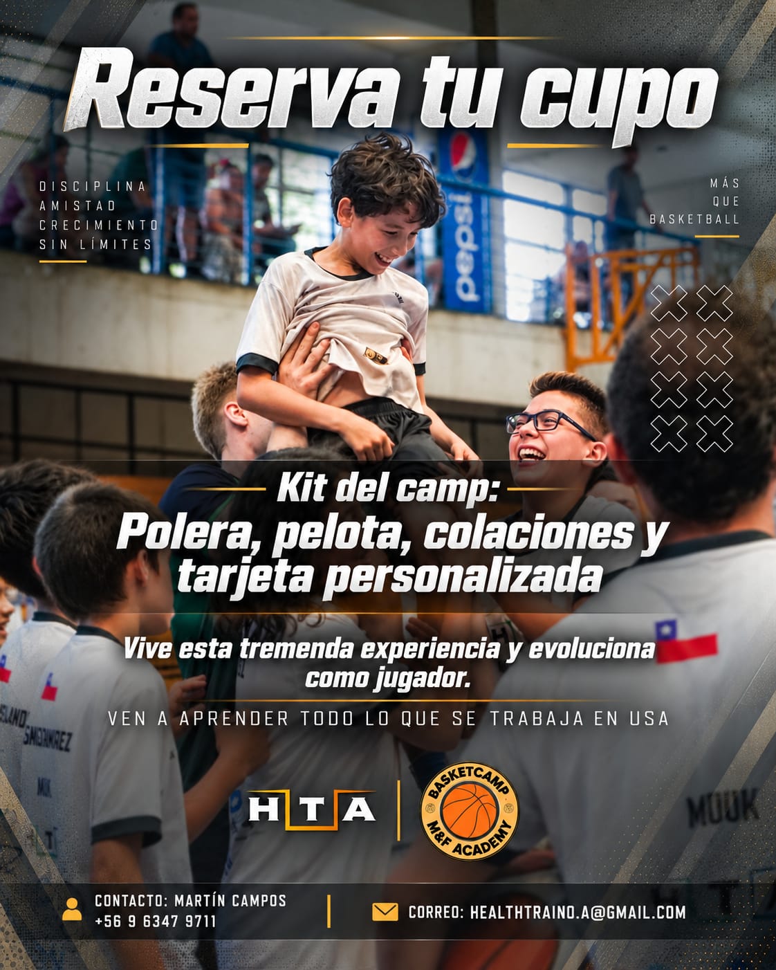 HTA basketball Camp X FadeAway Fitness 12 al 15 de Enero 2027